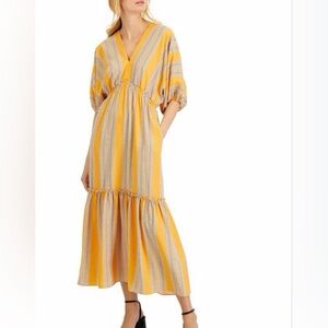 Taylor Yellow Striped Maxi Dress